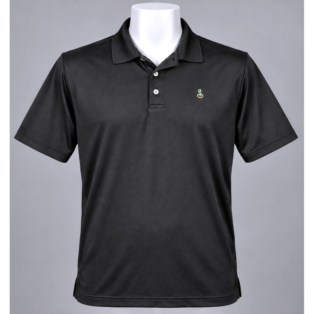 Peter Millar Polo Shirt Mens XL Black Excellent Summer Comfort Golf MC0EK01